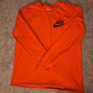 Orange long sleeved Nike t shirt